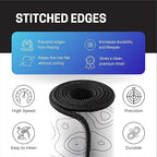 White Contour Line Mouse Pad 11×23Inch 2mm Extended Gaming Desk Mat with Anti-Slip Rubber Base Mousepad for Smooth Surface Desk pad for PC & Laptop Use Waterproof & Stiched (Black/White) Deskpad