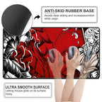 Anime Mouse Pad 11×23 Inch 2mm Extended Gaming Desk Mat with Anti-Slip Rubber Base Mousepad for Smooth Surface Desk pad for PC & Laptop Use Waterproof & Stiched (Multicolour) Deskpad
