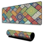 Decorative Mandala Large Gaming Mouse Pad,11x23 Inch Extended Desk Mat, Waterproof Desk Pad with Anti-Slip Rubber Base Mousepad,Stitched Edges,Smooth Surface for Office,PC & Laptop (Multicolour)