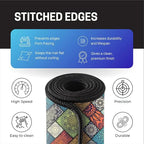 Decorative Mandala Large Gaming Mouse Pad,11x23 Inch Extended Desk Mat, Waterproof Desk Pad with Anti-Slip Rubber Base Mousepad,Stitched Edges,Smooth Surface for Office,PC & Laptop (Multicolour)