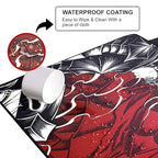 Anime Mouse Pad 11×23 Inch 2mm Extended Gaming Desk Mat with Anti-Slip Rubber Base Mousepad for Smooth Surface Desk pad for PC & Laptop Use Waterproof & Stiched (Multicolour) Deskpad