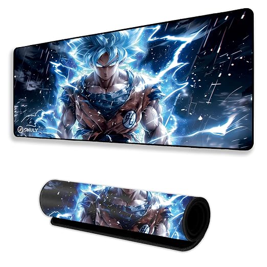 Blue Energy Anime Large Desk Mat, Desk Pad, Mouse Pad