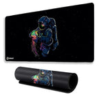 Astronaut Space Mouse Pad 18×36 Inch 3mm Extended Gaming Desk Mat with Anti-Slip Rubber Base Mousepad for Smooth Surface Desk pad for PC & Laptop Use Waterproof & Stiched (Multicolour) Deskpad