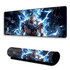 Blue Energy Anime Mouse Pad 11×23 Inch 2mm Extended Gaming Desk Mat with Anti-Slip Rubber Base Mousepad for Smooth Surface Desk pad for PC & Laptop Use Waterproof & Stiched (Multicolour) Deskpad
