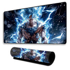 Blue Energy Anime Mouse Pad 11×23 Inch 2mm Extended Gaming Desk Mat with Anti-Slip Rubber Base Mousepad for Smooth Surface Desk pad for PC & Laptop Use Waterproof & Stiched (Multicolour) Deskpad