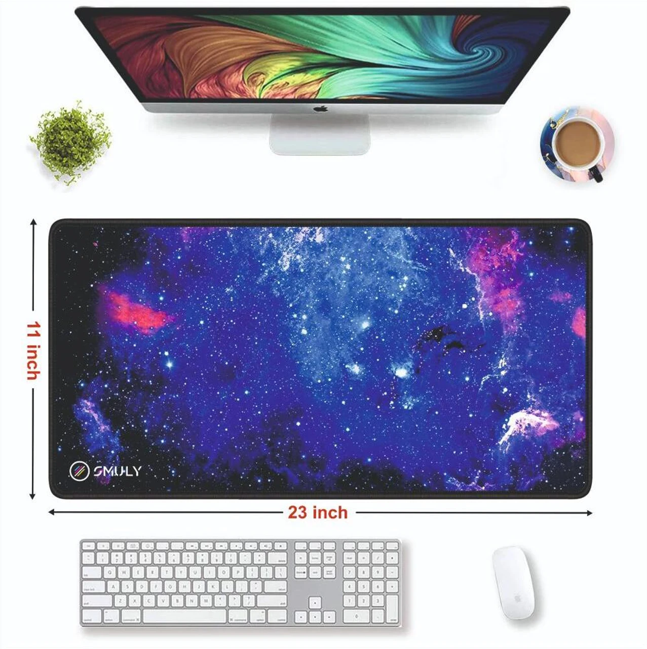 Cosmic Galaxy Space Large Desk Mat, Desk pad, Mouse Pad