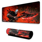 Action Warrior Theme Mouse Pad 11×23 Inch 2mm Extended Gaming Desk Mat with Anti-Slip Rubber Base Mousepad for Smooth Surface Desk pad for PC & Laptop Use Waterproof & Stiched (Multicolour)