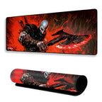 Action Warrior Theme Mouse Pad 11×23 Inch 2mm Extended Gaming Desk Mat with Anti-Slip Rubber Base Mousepad for Smooth Surface Desk pad for PC & Laptop Use Waterproof & Stiched (Multicolour)