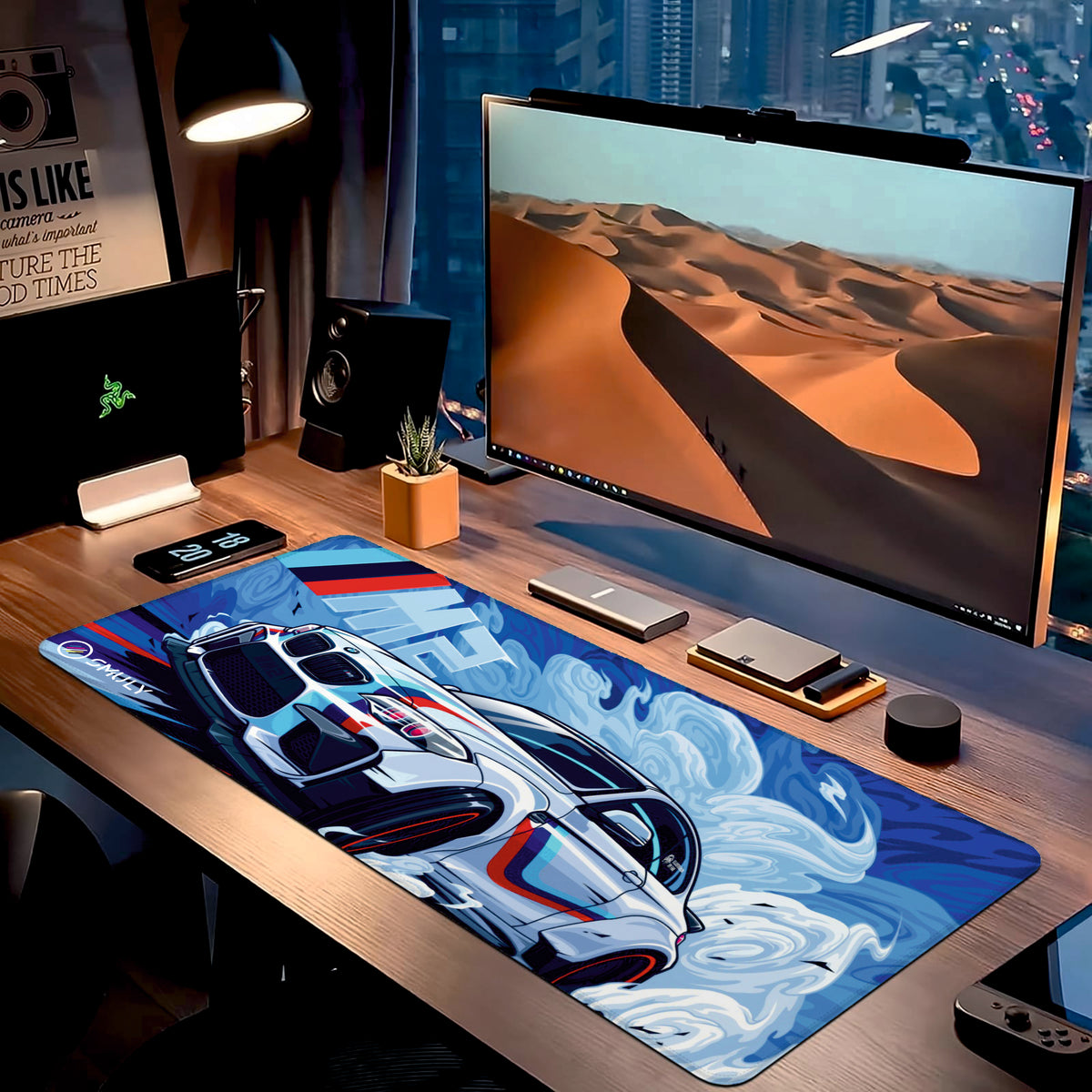 Sports Car Inspired Large Desk Mat, Desk Pad, Mouse Pad