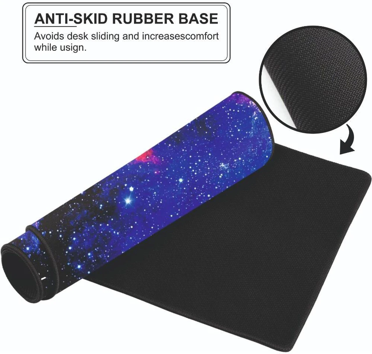 Cosmic Galaxy Space Large Desk Mat, Desk pad, Mouse Pad