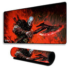 Action Warrior Theme Mouse Pad 11×23 Inch 2mm Extended Gaming Desk Mat with Anti-Slip Rubber Base Mousepad for Smooth Surface Desk pad for PC & Laptop Use Waterproof & Stiched (Multicolour)
