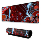 Samurai Warrior Mouse Pad 11×23 Inch 2mm Extended Gaming Desk Mat with Anti-Slip Rubber Base Mousepad for Smooth Surface Desk pad for PC & Laptop Use Waterproof & Stiched (Multicolour) Deskpad
