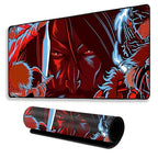Samurai Warrior Mouse Pad 11×23 Inch 2mm Extended Gaming Desk Mat with Anti-Slip Rubber Base Mousepad for Smooth Surface Desk pad for PC & Laptop Use Waterproof & Stiched (Multicolour) Deskpad