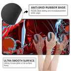 Samurai Warrior Mouse Pad 11×23 Inch 2mm Extended Gaming Desk Mat with Anti-Slip Rubber Base Mousepad for Smooth Surface Desk pad for PC & Laptop Use Waterproof & Stiched (Multicolour) Deskpad