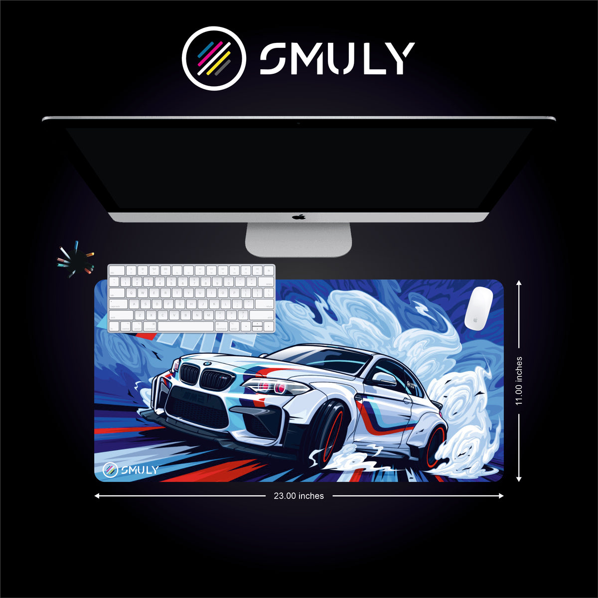 Sports Car Inspired Large Desk Mat, Desk Pad, Mouse Pad