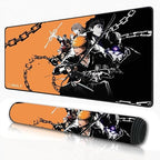Anime Battle Theme Gaming Mouse Pad, Large Desk Mat 58.5 x 28 cm, Extended Washable Mousepad, Desk Pad, 2mm Thick Non-Slip Rubber Base, Stitched Edges, Smooth Surface (Multicolour)