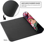 Anime Ninja Team Gaming Mouse Pad, Large Desk Mat 58.5 x 28 cm, Extended Washable Mousepad, Desk Pad, 2mm Thick Non-Slip Rubber Base, Stitched Edges, Smooth Surface (Multicolour)