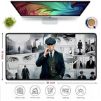 Vintage Gangster Mouse Pad 11×23 Inch 2mm Extended Gaming Desk Mat with Anti-Slip Rubber Base Mousepad for Smooth Surface Desk pad for PC & Laptop Use Waterproof & Stiched (Multicolour) Deskpad
