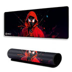 Gaming Mouse Pad, Large Desk Mat 11 x 23 inch, Extended Washable Mousepad, Desk Pad, 2mm Thick Non-Slip Rubber Base, Stitched Edges, Smooth Surface (Multicolour) – Red Hoodie Spider Design