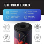 Gaming Mouse Pad, Large Desk Mat 11 x 23 inch, Extended Washable Mousepad, Desk Pad, 2mm Thick Non-Slip Rubber Base, Stitched Edges, Smooth Surface (Multicolour) – Red Hoodie Spider Design