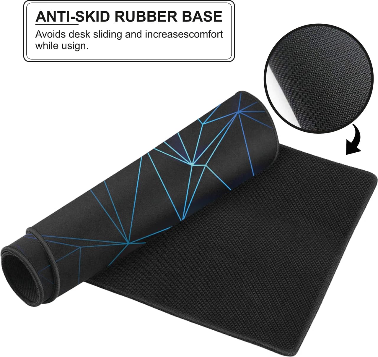 Large Extended Gaming Mouse Pad | Abstract Geometric Print
