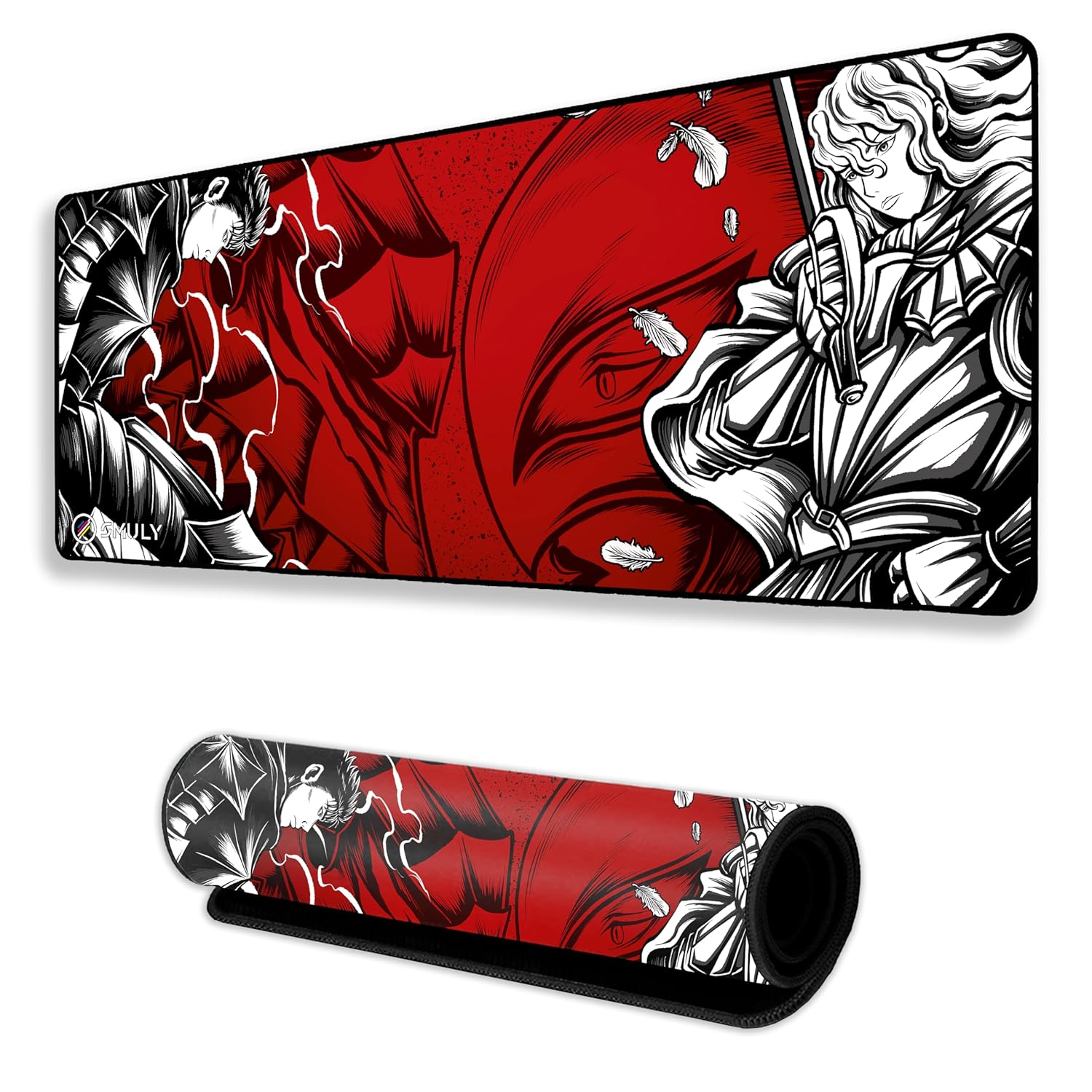 Anime Mouse Pad 11×23 Inch 2mm Extended Gaming Desk Mat with Anti-Slip Rubber Base Mousepad for Smooth Surface Desk pad for PC & Laptop Use Waterproof & Stiched (Multicolour) Deskpad