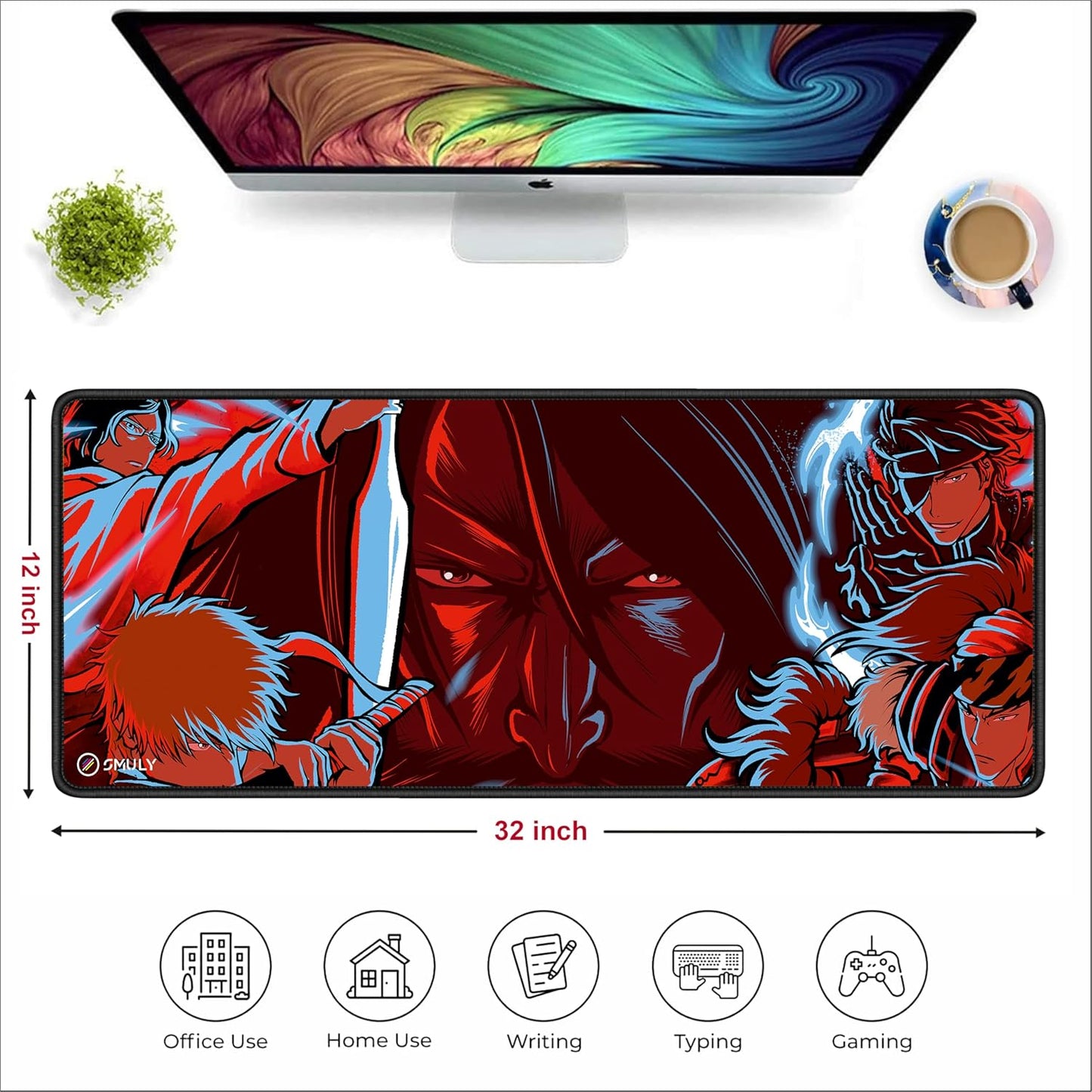Anime Samurai Warrior XXL Mouse Pad Desk Pad