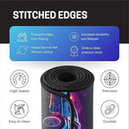 Retro Car Design Mouse Pad 11×23 Inch 2mm Extended Gaming Desk Mat with Anti-Slip Rubber Base Mousepad for Smooth Surface Desk pad for PC & Laptop Use Waterproof & Stiched (Multicolour) Deskpad