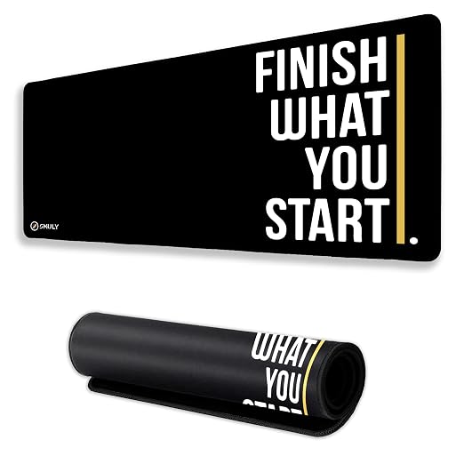 Motivational Large Gaming Mouse Pad, 11x23 Inch Extended Desk Mat, Waterproof Desk Pad with Anti-Slip Rubber Base Mousepad,Stitched Edges,Smooth Surface for Office, PC & Laptop (Multicolour)