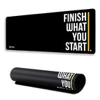 Motivational Large Gaming Mouse Pad, 11x23 Inch Extended Desk Mat, Waterproof Desk Pad with Anti-Slip Rubber Base Mousepad,Stitched Edges,Smooth Surface for Office, PC & Laptop (Multicolour)