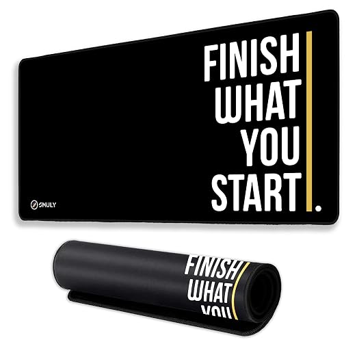 Motivational Large Gaming Mouse Pad, 11x23 Inch Extended Desk Mat, Waterproof Desk Pad with Anti-Slip Rubber Base Mousepad,Stitched Edges,Smooth Surface for Office, PC & Laptop (Multicolour)