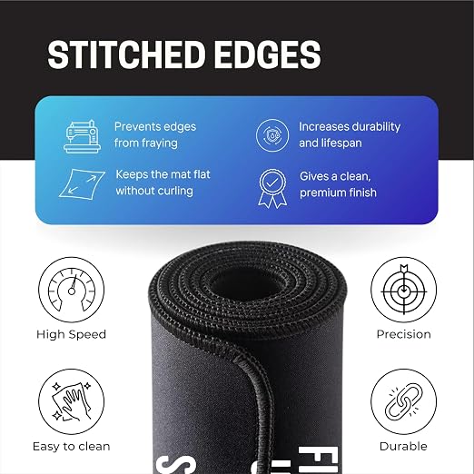 Motivational Large Gaming Mouse Pad, 11x23 Inch Extended Desk Mat, Waterproof Desk Pad with Anti-Slip Rubber Base Mousepad,Stitched Edges,Smooth Surface for Office, PC & Laptop (Multicolour)