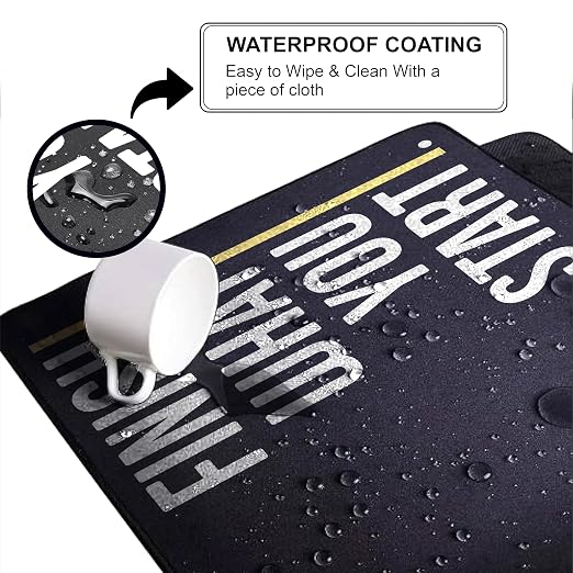 Motivational Large Gaming Mouse Pad, 11x23 Inch Extended Desk Mat, Waterproof Desk Pad with Anti-Slip Rubber Base Mousepad,Stitched Edges,Smooth Surface for Office, PC & Laptop (Multicolour)