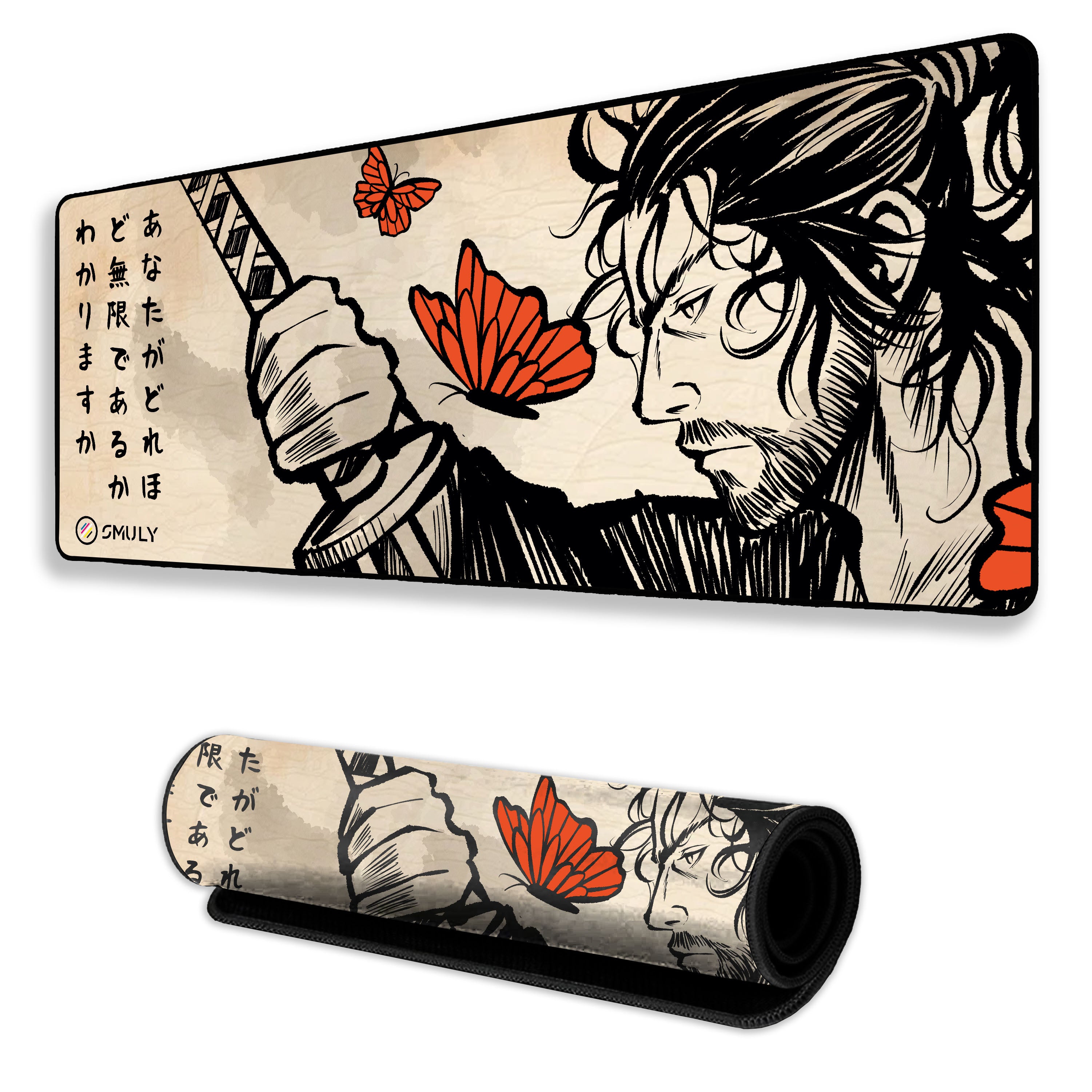 Japanese Samurai Large Desk Mat, Desk Pad, Mouse Pad