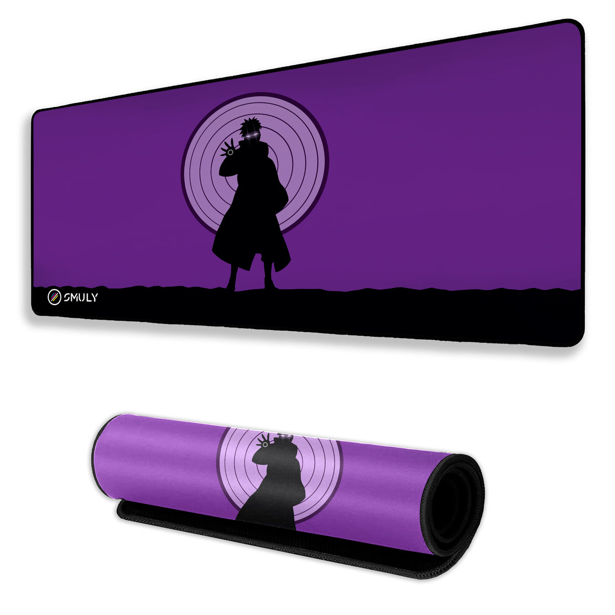 Purple Shadow Warrior Large Desk Mat, Desk Pad, Mouse Pad