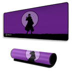 Purple Shadow Warrior Large Desk Mat, Desk Pad, Mouse Pad
