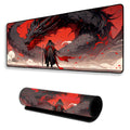 Red Warrior Large Desk Mat, Desk Pad, Mouse Pad