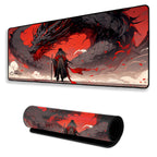Red Warrior Large Desk Mat, Desk Pad, Mouse Pad