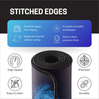 Blue Energy Warrior Large Desk Mat, Desk Pad, Mouse Pad
