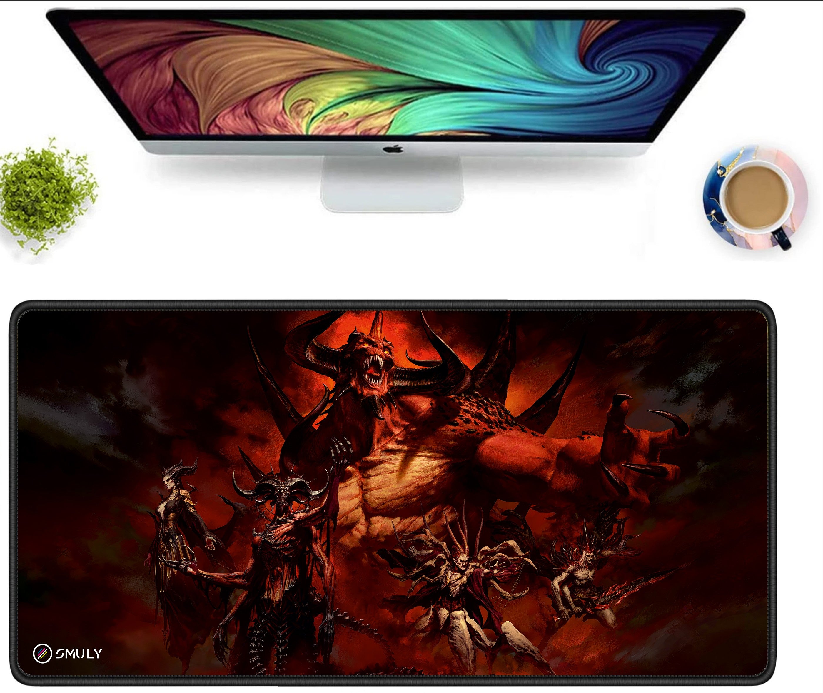 Demon King Army Large Desk Mat, Desk Pad, Mouse Pad