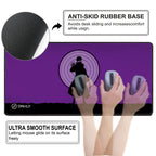 Purple Shadow Warrior Large Desk Mat, Desk Pad, Mouse Pad