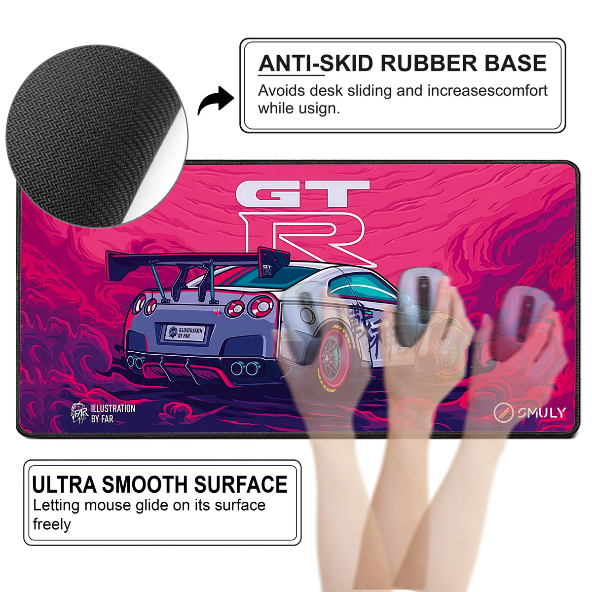 Racing Car Large Desk Mat, Desk Pad, Mouse Pad