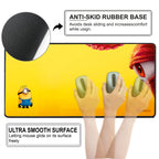 Cute Yellow Cartoon Large Desk Mat, Desk Pad, Mouse Pad