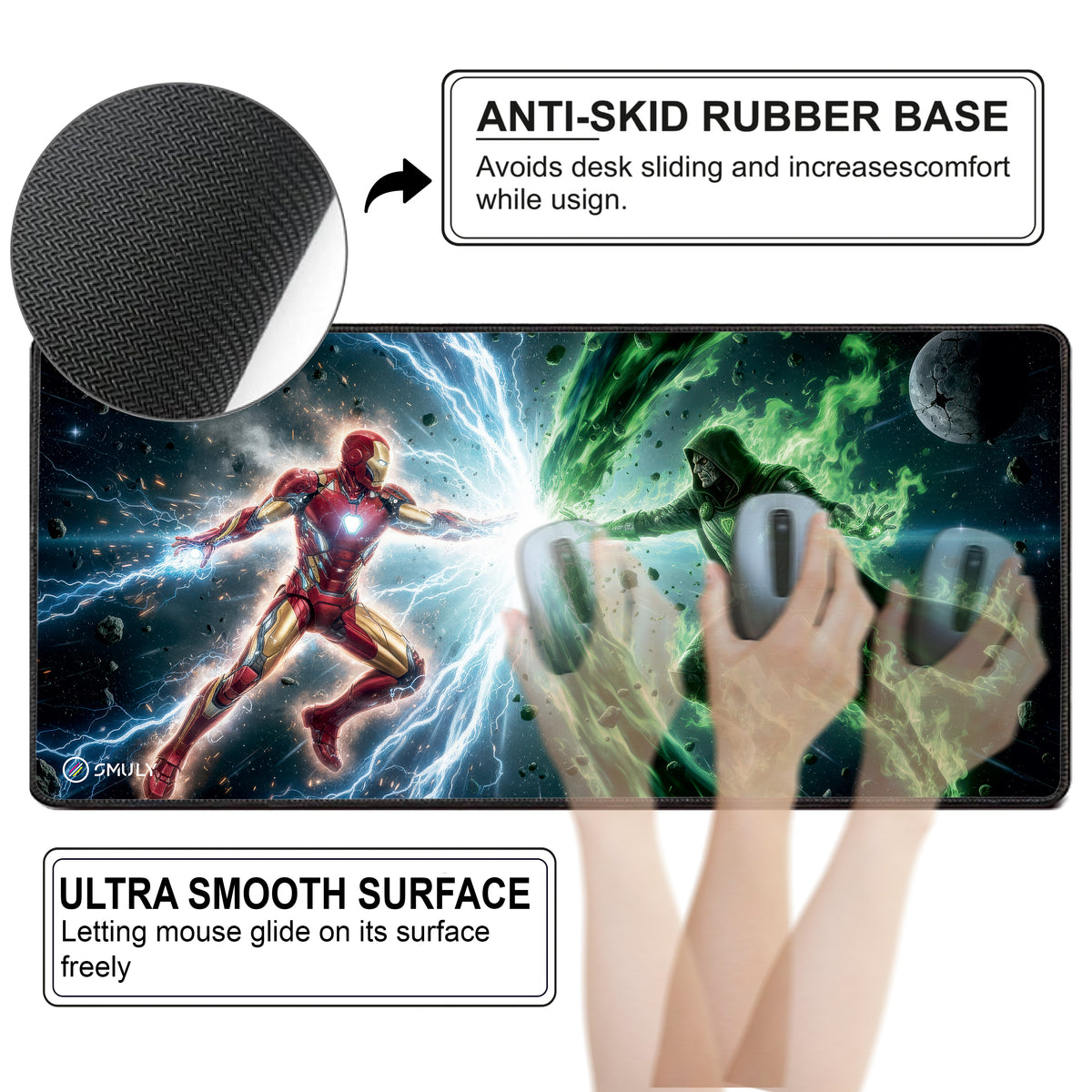Ironman Large Desk Mat, Desk Pad, Mouse Pad