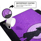 Purple Shadow Warrior Large Desk Mat, Desk Pad, Mouse Pad