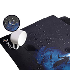 Blue Energy Warrior Large Desk Mat, Desk Pad, Mouse Pad