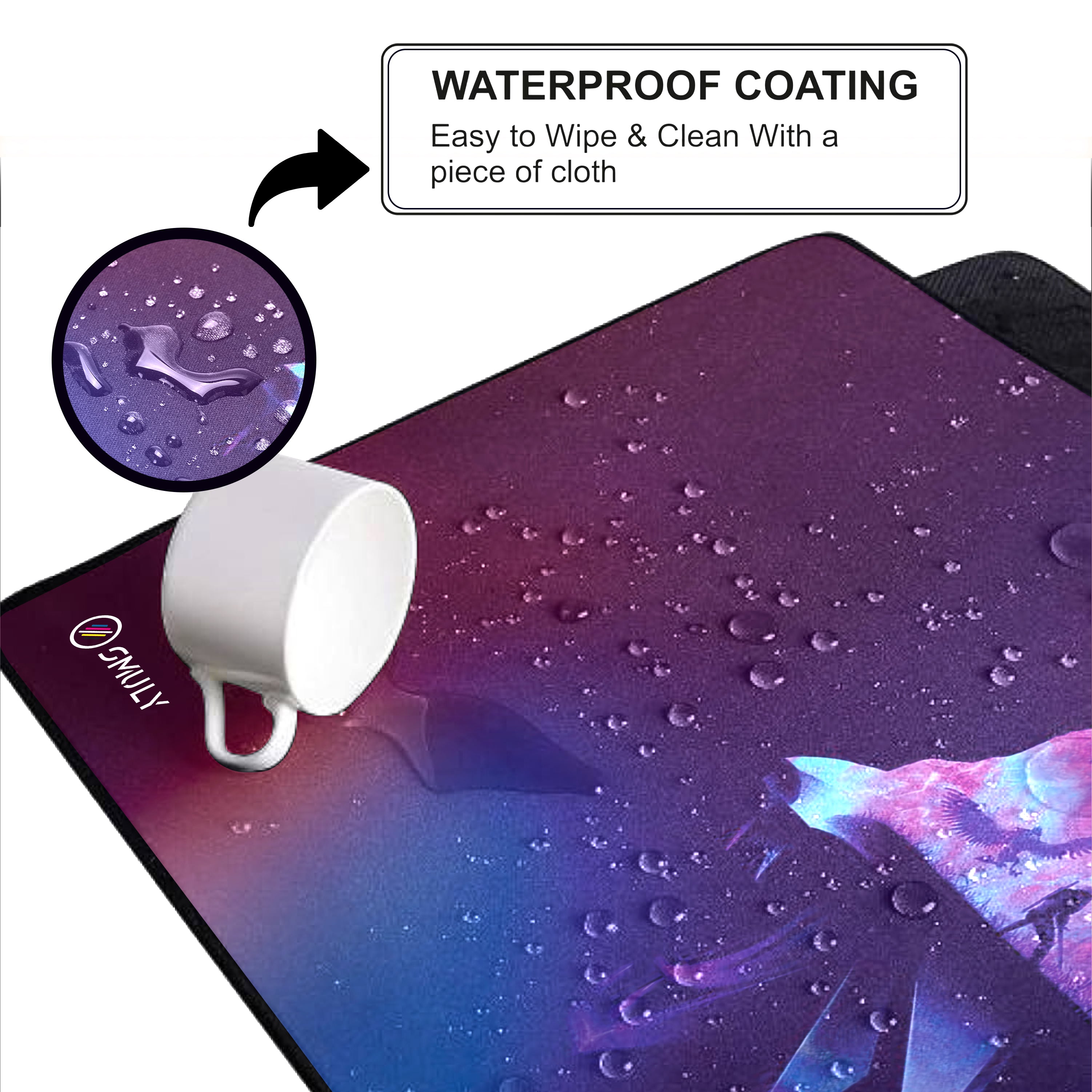 Fantasy Wolf Large Desk Mat, Desk Pad, Mouse Pad