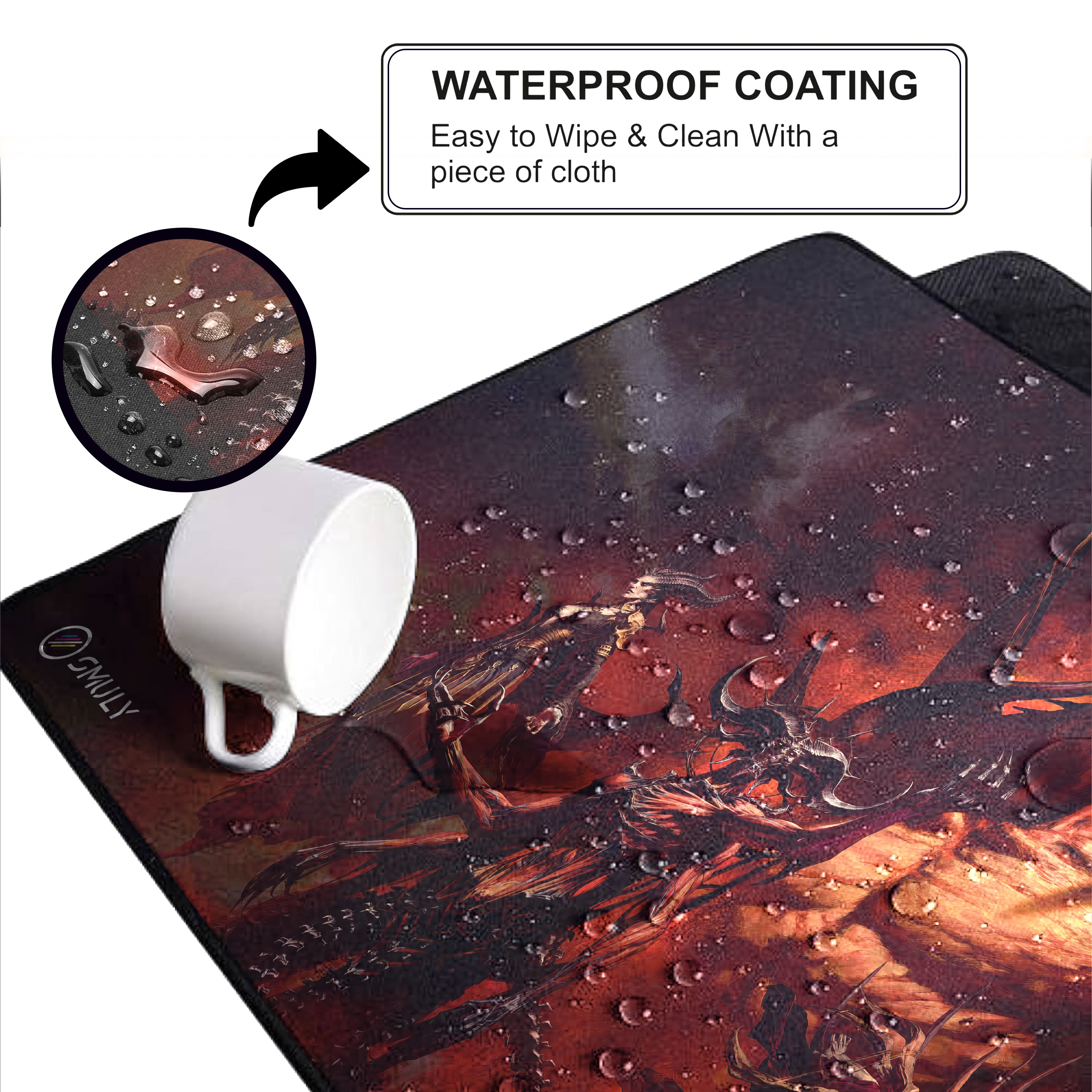Demon King Army Large Desk Mat, Desk Pad, Mouse Pad