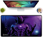 Purple Superhero Large Desk Mat, Desk Pad, Mouse Pad