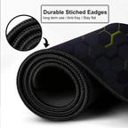 RGB Hexagon Large Desk Mat, Desk Pad, Mouse Pad